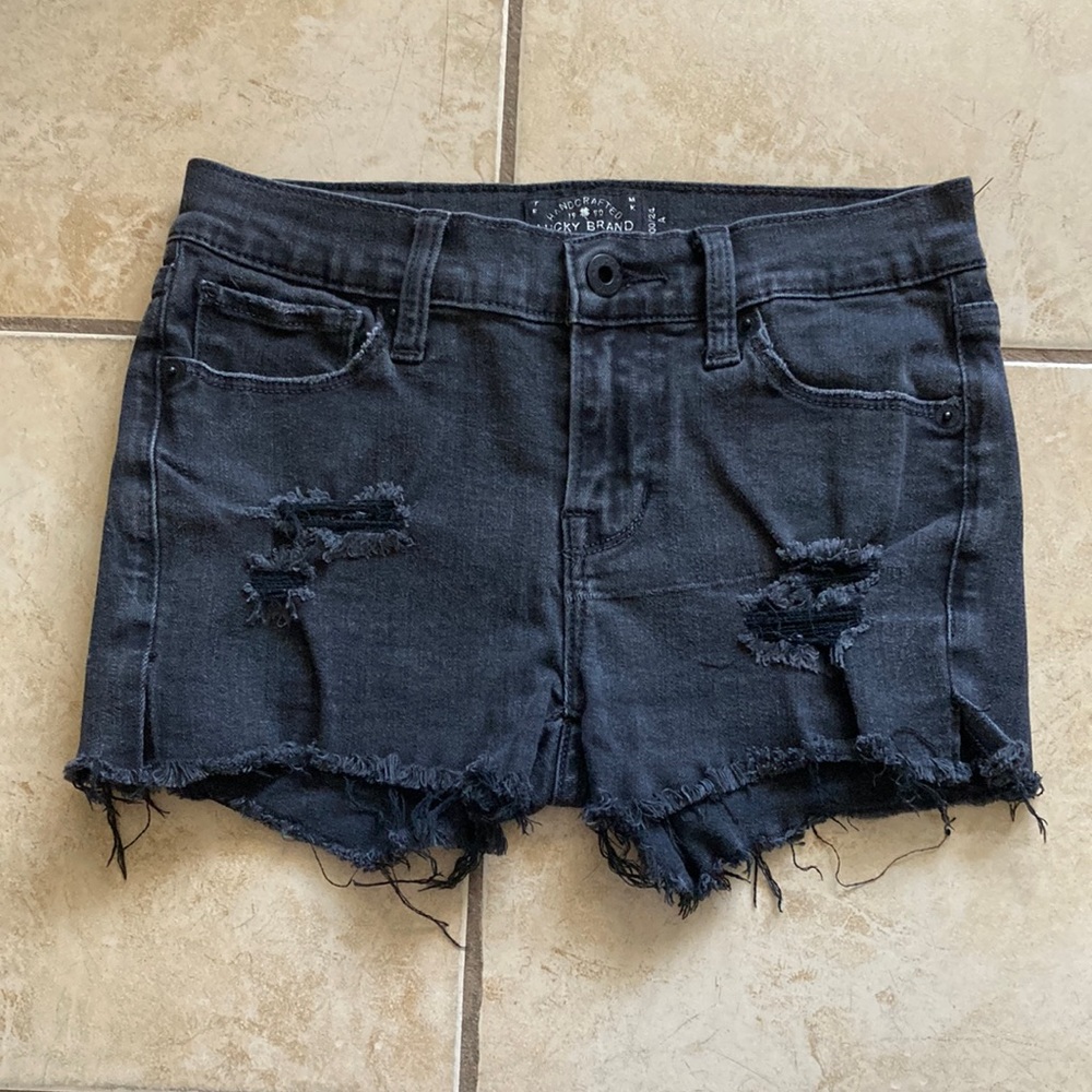 Lucky Brand black denim Jean shorts 24
